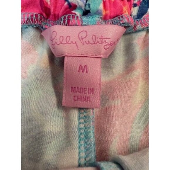 Lilly Pulitzer Womens Colorful Floral Print Elastic Waist Pants M - Picture 3 of 3
